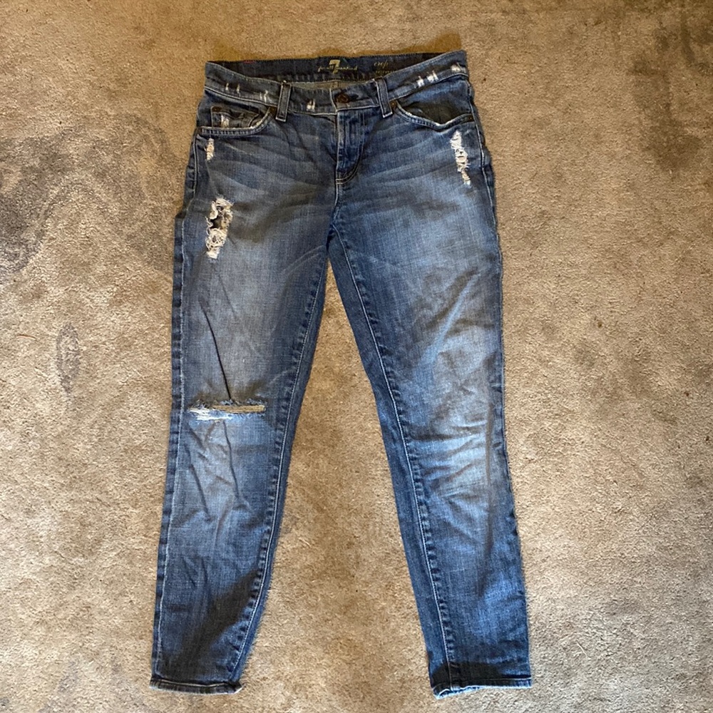 7 for all Mankind Crop Roxanne Jeans, Size 26
